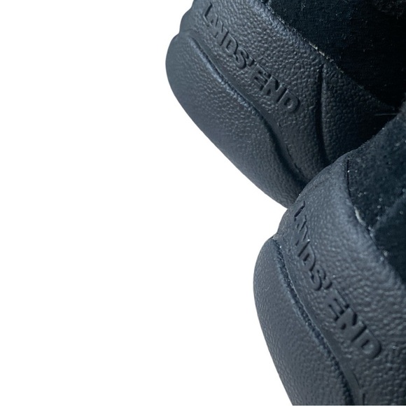 LANDS’ END Sherpa Lined Suede All Weather Black Mule Size 10 Durable Gothic Goth - Picture 6 of 12